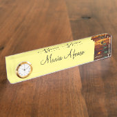 Zonnebloem Sunset Bureau Naamplaat Naambordje (Zijkant)