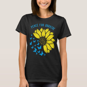 Zonnebloem symbool van Vrede. Vrede voor Oekraïne. T-shirt