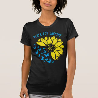 Zonnebloem symbool van vrede. Vrede voor Oekraïne. T-shirt