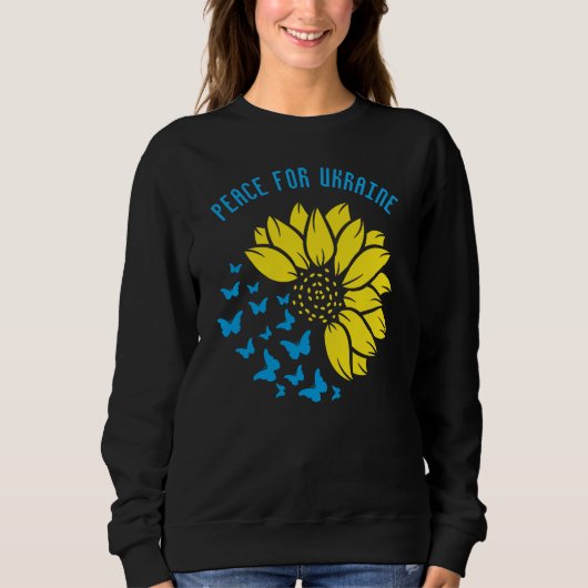 Zonnebloem symbool van Vrede. Vrede voor Oekraïne. Trui (Voorkant)