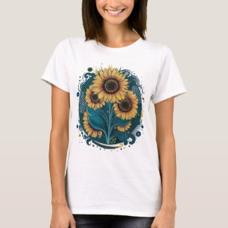 Zonnebloem Symfonie Vrouwen Tshirt