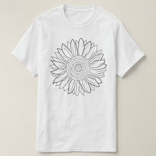 zonnebloem t-shirt (Design voorkant)