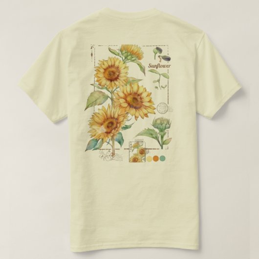 Zonnebloem T-shirt (Design achterkant)