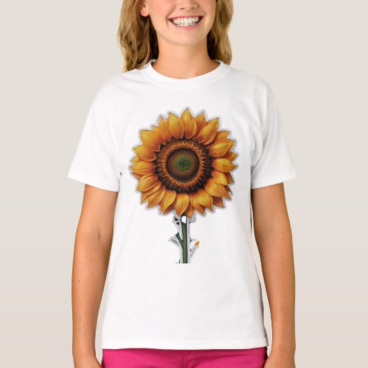 zonnebloem | T-shirt voor meisjes (Voorkant)