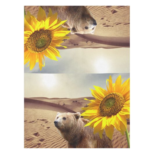 Zonnebloem tafelkleed Beer (Voorkant)