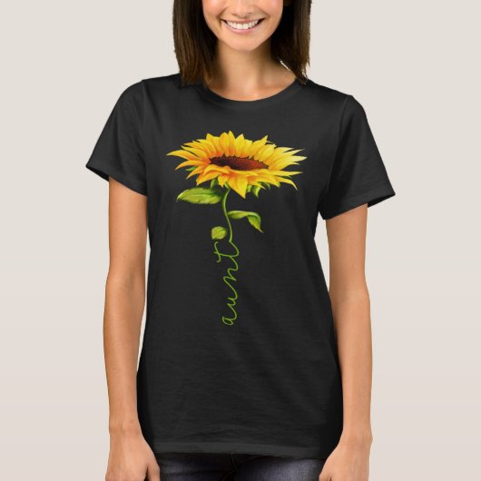 Zonnebloem Tante Moederdag Bloemen Funny Matching T-shirt (Voorkant)