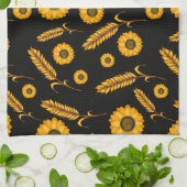 Zonnebloem Tarwe Keuken Handdoek (Gevouwen)