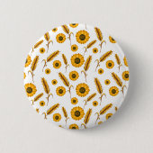 Zonnebloem Tarwe Knop Ronde Button 5,7 Cm (Voorkant)