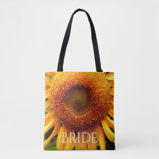 Zonnebloem tas voor de bride (Voorkant)