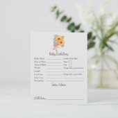 Zonnebloem Teddy Baby shower Predictions and Advic (Staand voorkant)