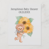 Zonnebloem Teddy Baby shower Predictions and Advic (Achterkant)