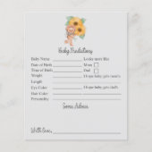 Zonnebloem Teddy Baby shower Predictions and Advic (Voorkant)