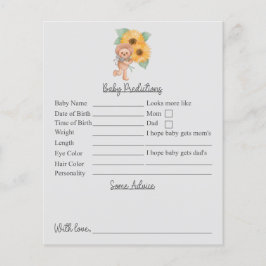 Zonnebloem Teddy Baby shower Predictions and Advic