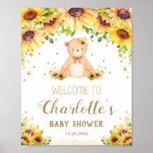Zonnebloem Teddy Bear Baby shower Birthday Welkom