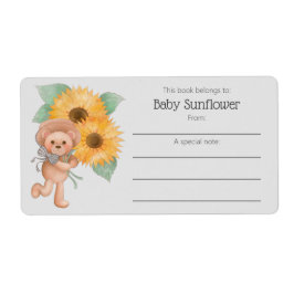 Zonnebloem Teddy Bear Book behoort tot boekplaat Etiket