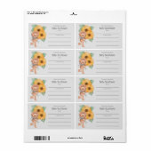 Zonnebloem Teddy Bear Book behoort tot boekplaat Etiket (Full Sheet)
