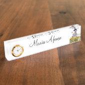 Zonnebloem Teddy Bear Bureau Naamplaat Naambordje (Zijkant)