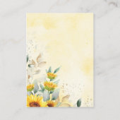 Zonnebloem Teddy Bear Floral Wreater Diaper Raffle Informatiekaartje (Achterkant)