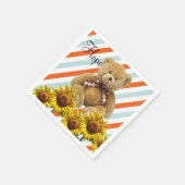 Zonnebloem Teddy Bear Paper Napkins Servet (Hoek)