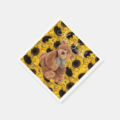Zonnebloem Teddy Bear Paper Napkins Servet (Hoek)
