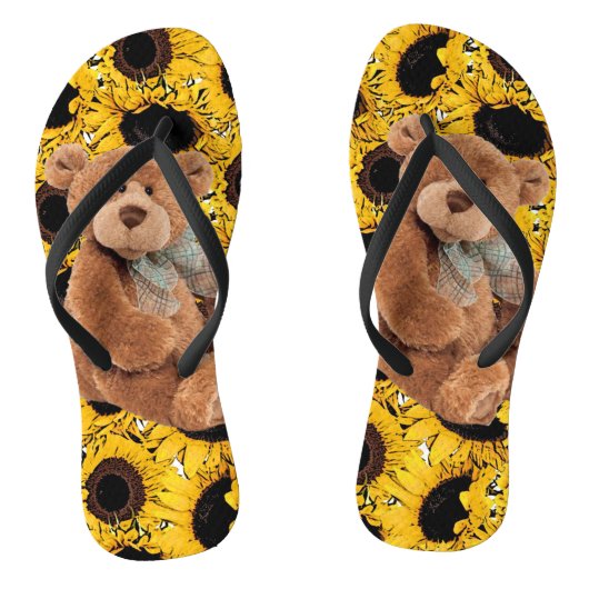 Zonnebloem Teddy Bear Teenslippers (Voetbed)