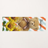 Zonnebloem teddybeer yoga mat (Achterkant (horizontaal))