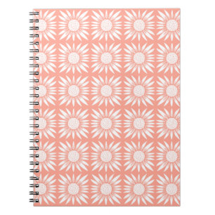 Zonnebloem Tegel Pattern Pink White Notitieboek