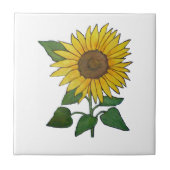 Zonnebloem tegel tegeltje (Voorkant)