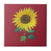 Zonnebloem tegel tegeltje (Voorkant)