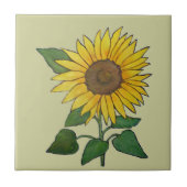 Zonnebloem tegel tegeltje (Voorkant)