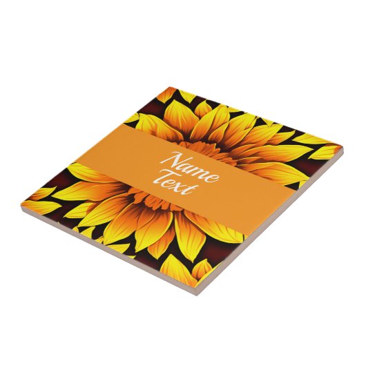 Zonnebloem Tegeltje (Zijkant)