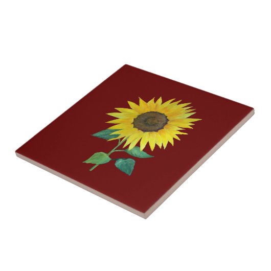 Zonnebloem Tegeltje (Zijkant)