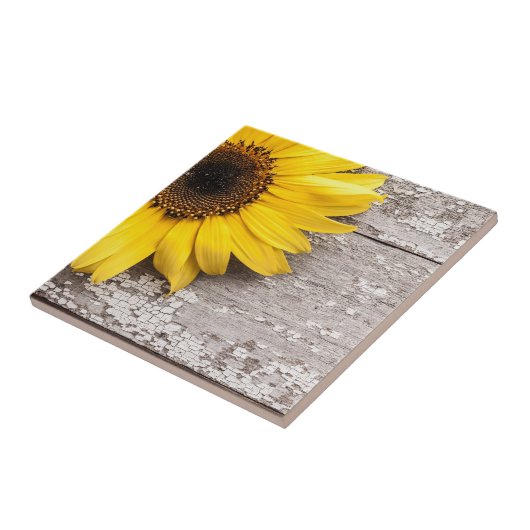 Zonnebloem Tegeltje (Zijkant)