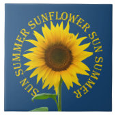 Zonnebloem Tegeltje (Voorkant)