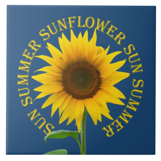 Zonnebloem Tegeltje (Voorkant)