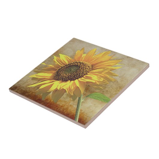 Zonnebloem Tegeltje (Zijkant)