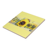 Zonnebloem Tegeltje (Zijkant)