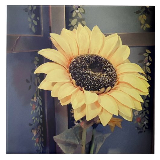Zonnebloem Tegeltje (Voorkant)