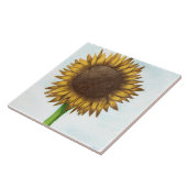  zonnebloem tegeltje (Zijkant)