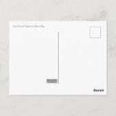 Zonnebloem tegen Briefkaart van de blauwe hemel (Achterkant)