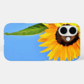 Zonnebloem tegen Sun iPhone Case Blue Sky (Achterkant (horizontaal))