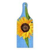 Zonnebloem tegen zon op blauwe hemel - Zomer Snijplank (Voorkant)