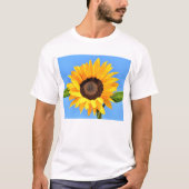 Zonnebloem tegen zon op blauwe hemel - Zomer T-Shi T-shirt (Voorkant)