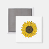 Zonnebloem tekening magneet (Voorkant / Achterkant)