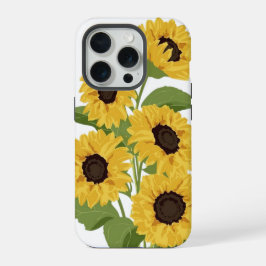 Zonnebloem telefoonhoesje iPhone 15 pro case