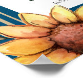 Zonnebloem Ter Herinnering Foto Poster (Hoek)