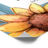 Zonnebloem 'Ter nagedachtenis aan' fotoposter Poster (Hoek)