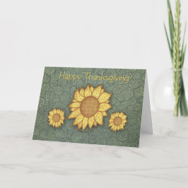 Zonnebloem Thanksgiving Kaart