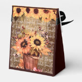 Zonnebloem - Thanksgiving op de zegelbreedte Favor Bedankdoosjes (Achterkant)