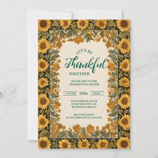  zonnebloem Thanksgiving viering Kaart (Voorkant)